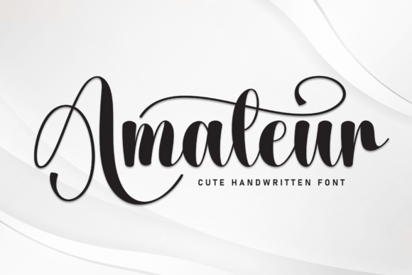 Amateur: Crafting Elegance with a Script Typeface