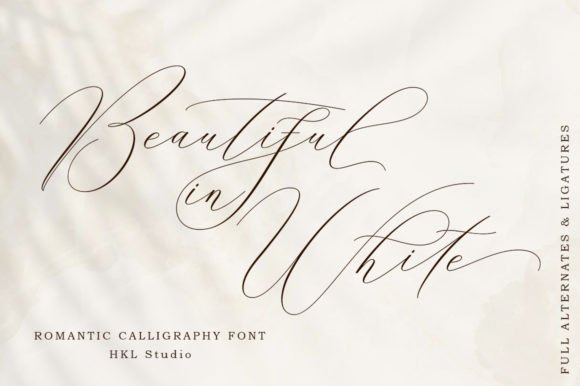 Elegance in Motion: Exploring the Beautiful in White Typeface
